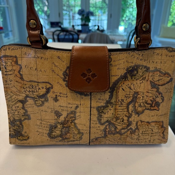 Patricia Nash-European Map-Rienzo Satchel / Shoulder Bag NWOT - Picture 2 of 16